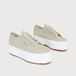 Superga 2790 Tank Agate Grey Platform Sneakers Size 9